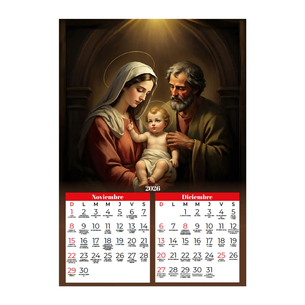 Calendario Católico 2026 - Portada Maria (EDICIÓN LIMITADA)