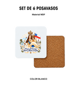 Set de 6 Posavasos Virgen del Carmen - 100 años de su coronación