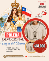Polera Escapulario Talla M - 100% algodón - 100 años de su coronación