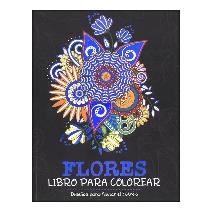 Flores Libro para Colorear -Diseños para aliviar Estrés