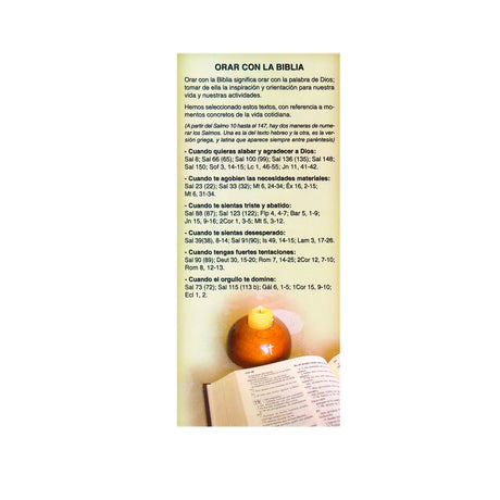 Tarjeta Orar con la Biblia 10 unidades