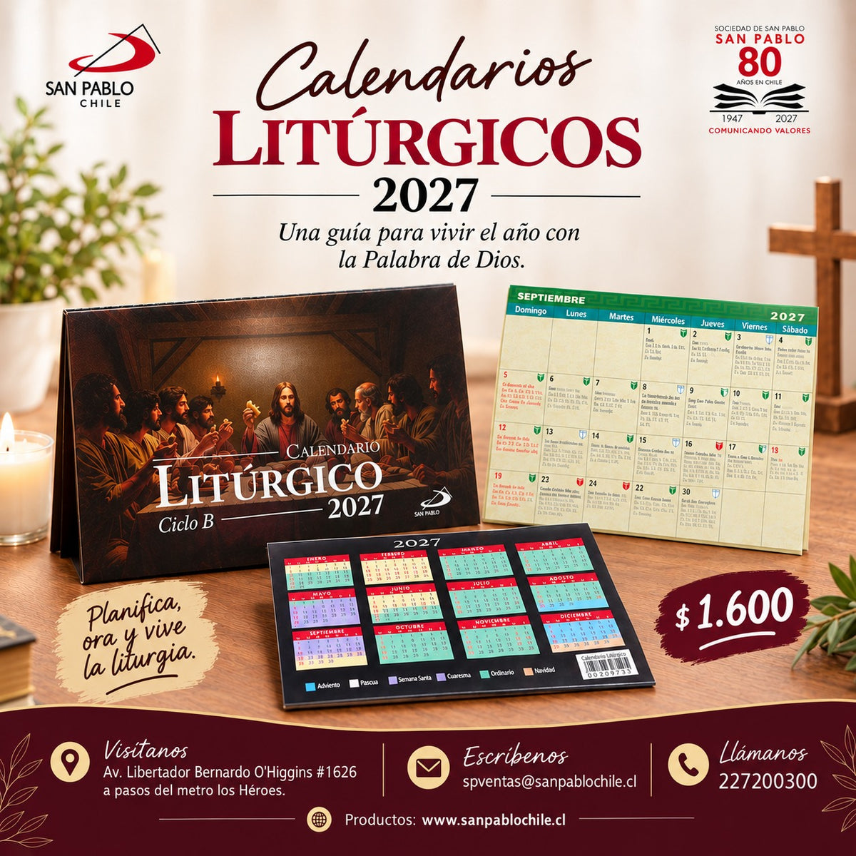 Calendario Litúrgico 2027 - Ciclo B